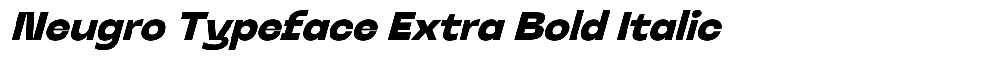 Neugro Typeface Extra Bold Italic image